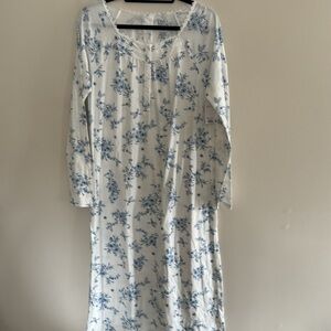 Croft and Barrow Cotton Blend ballet length long sleeve nightgown NWT size Small